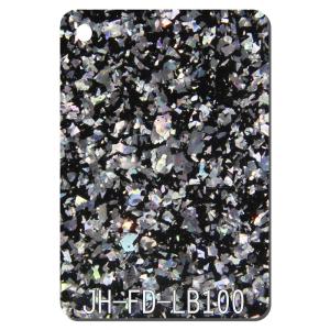 China 1040x620mm Silver Black Chunk Glitter Acrylic Sheets Home Improvement Decor on sale