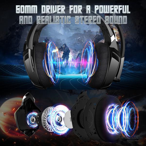 RGB Surround 2.2m Wire 20000Hz Sound Gaming Headset For PS4