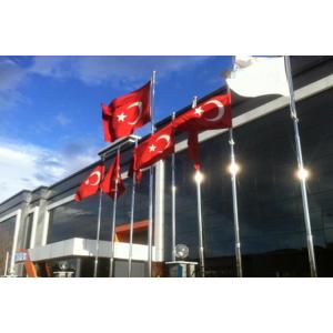 Eliminating Noise Advertising Flag Pole , Durable Stylish Commercial Flag Pole