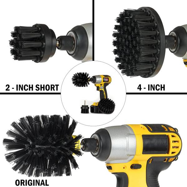 3 Pack Auto Power Drill Scrubber Carpet Scrubber Drill Attachment