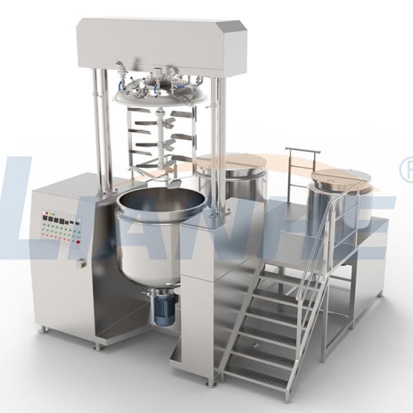 TUV High Viscosity Vacuum Emulsifier Mixer 1 Ton Electric Heating