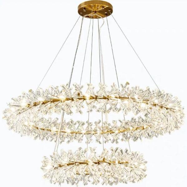 Buy Modern Diameter 80cm Height 30cm Round Hanging Crystal Chandelier at wholesale prices