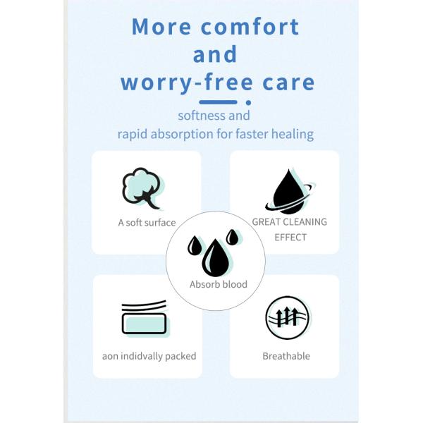 Gauze Pads & Gauze Swabs Medical Gauze Sponge Squares 5*5cm-16p