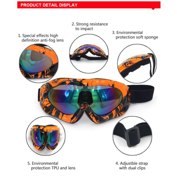 UV400 Safety Protactive Scrooter Eyewear Dirt Bike Racing Goggle