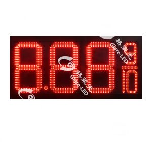 Quality High Brightness 5000-8000cd/m2 LED Gas Price Sign with 8&quot;-32&quot; Digit Height and 110/220VAC Power Input for sale