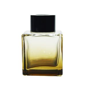 Custom Glass Perfume Bottles 50ml Square Gradient Paint Aromatherapy Creative