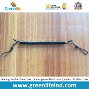 China Plastic Black Slim Spring Clip Coil Key Retainer on sale