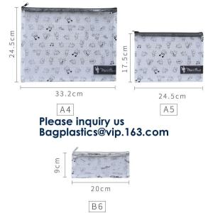 Promotional Custom Printed Pvc Vinyl Transparent Stationery Zip lockk Bags