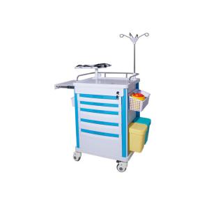 China Easy Cleaning ABS Plastic Medical Trolleys With noiseless castors on sale