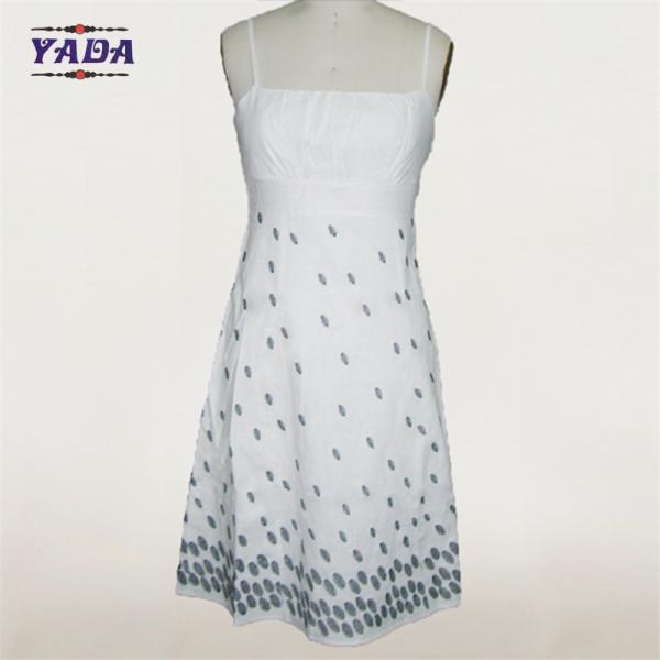 Spaghetti strap south material ladies clothing floral dresses long cotton sleeveless dress made in China