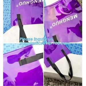 custom Design logo printed pvc clear plastic bags, professional printing