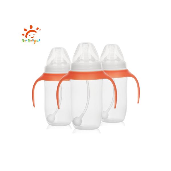 Double Handle Baby Silicone Feeding Set With Nipple Easy Cleaning At 110C-120C Temperature