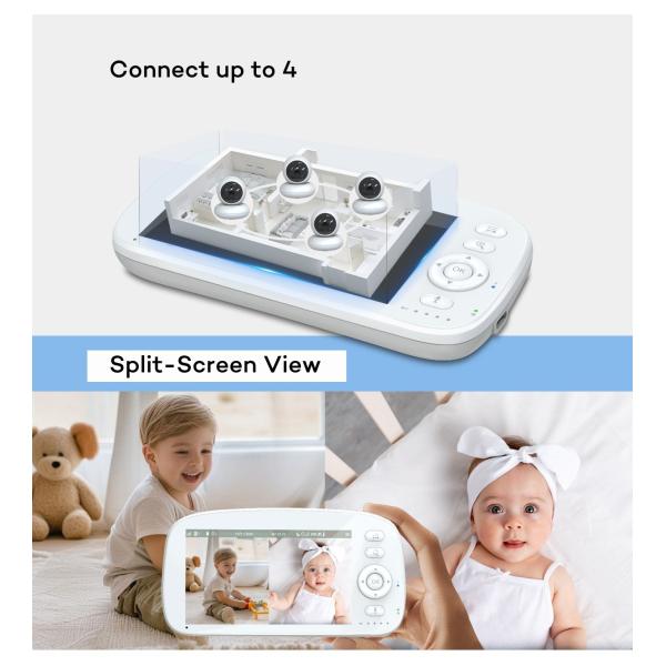 HD Baby Monitor with 940nm IR Night Vision and 720p Resolution
