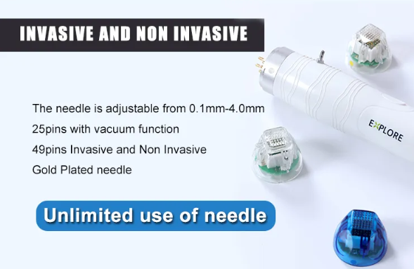 Fractional Microneedle RF Machine 25pins / 49pins For Wrinkle Removal Treatment