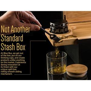 Bamboo Storage Box Set with Herbal Grinder Stash Jar Rolling Tray and Pocking