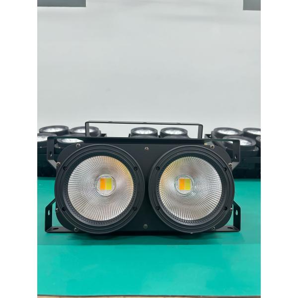 2 Eyes LED Blinder Cob Strobe Wash DJ Spotlights DMX Sound 2x100W Cool Warm White Audience Lighting