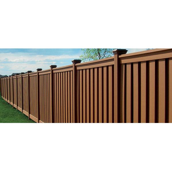 Anti - Oxidation Cedar Composite Picket Fence Panels , Brown Moisture Composite
