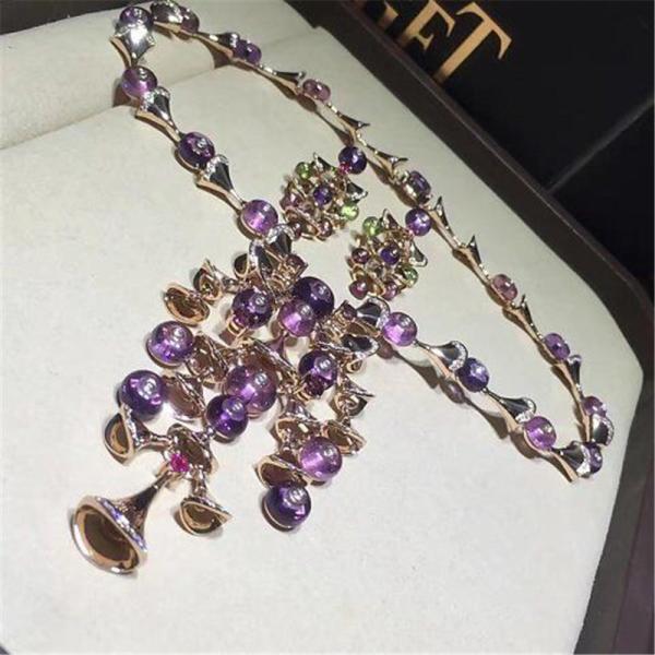 Real low price and high quality jewels B necklace 18k gold white gold yellow gold rose gold diamond necklace