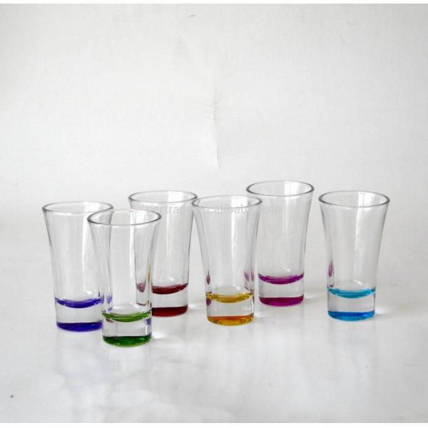 Buy Handpainted Rainbowl Bottom Crystal Shot Glasses For Pub at wholesale prices