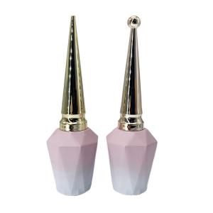 Empty Frosted Pink 12ml 15ml Nail Polish Bottles Leak Proof
