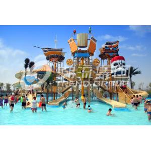 Giant Hotel Aqua Playground Children / Adults Friendly Water Slides