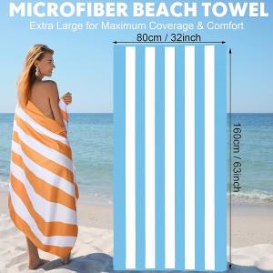 High Durability Bulk Design Microfiber Stripe Beach Towel Printed Style