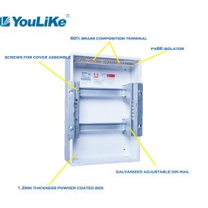 24 Way 2 Row PVC MCB Enclosure Box , Smart Home Distribution Board IP40