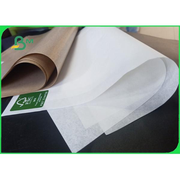 white / brown craft paper FSC food grade 30gsm 40gsm one side coated white / brown craft paper for paper bags