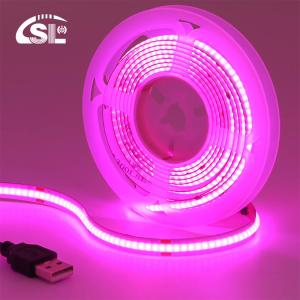 12v24v Wifi Control Mode 8mm 320leds Purple High Brightness COB Led Strip Light