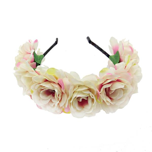 Korean bride plum hair hoop accessories elastic flower headband ladies hair beach headband wholesale