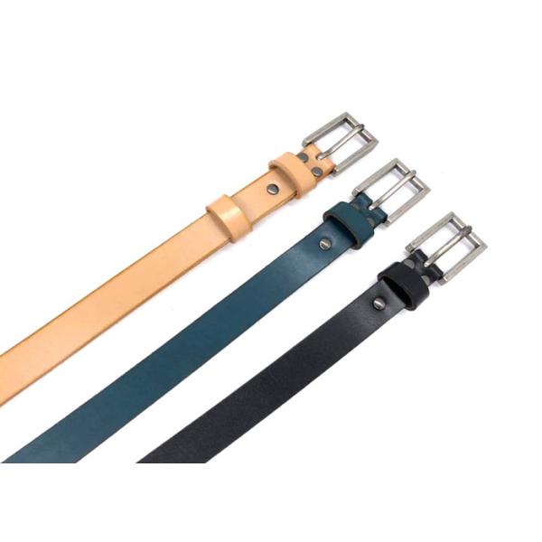 Ladies Handmade Real Leather Belt 90-130cm Length 20MM Width Blue Color