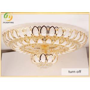 JYLIGHTING European-style round golden lotus crystal chandelier, ceiling lamp,