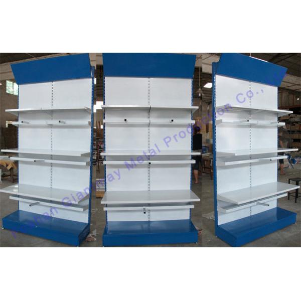 Metal Supermarket Rack 3 Tiers Retail Shop Stand Easy Assembly