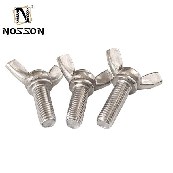 Stainless Steel Wing Bolt Machine Fastener Thumb Hand Screws in Customized Colors for Customer Requirements
