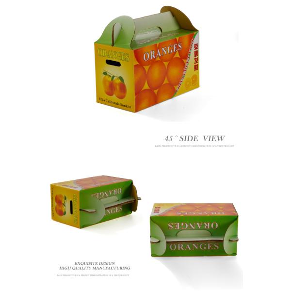Die Cut Corrugated Cardboard Fruit Packing Boxes , recycled Fruit Shipping Boxes