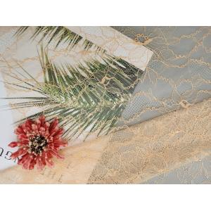 100% Polyester French Chantilly Lace Fabric