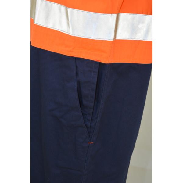 Orange Navy Reflective Safety Wear , Industrial Safety Clothing Australian Size / Design