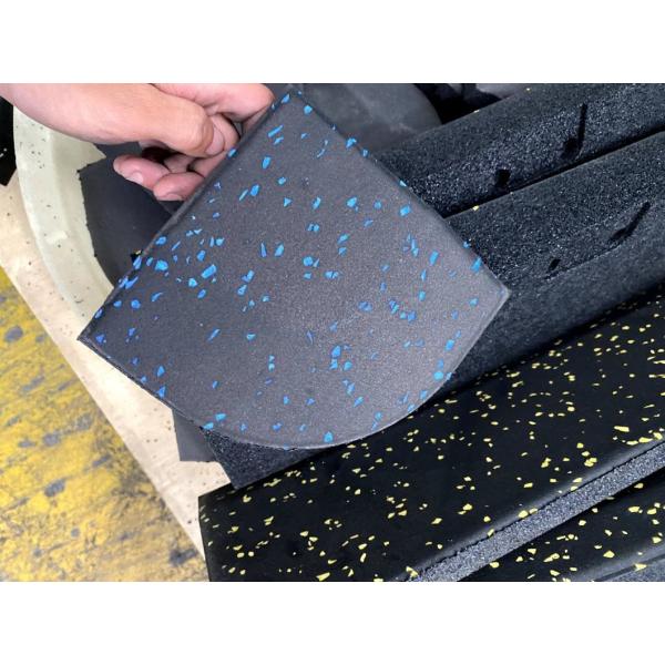 Heavy Duty Solid Black Gym Rubber Flooring Tile 20mm - Tile (1m X 1m) with Edge Corner and Clips