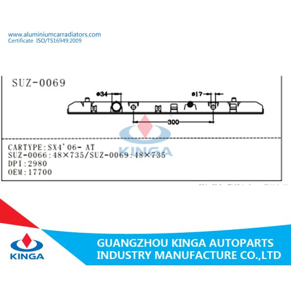 OEM 17700-80J10 Suzuki SX4'06 At Radiator Plastic End Tank / Radiator Tank Parts