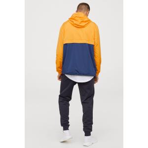 Waterproof 100% Polyester Fiber Lightweight Windbreaker Jacket Pullover Hooded