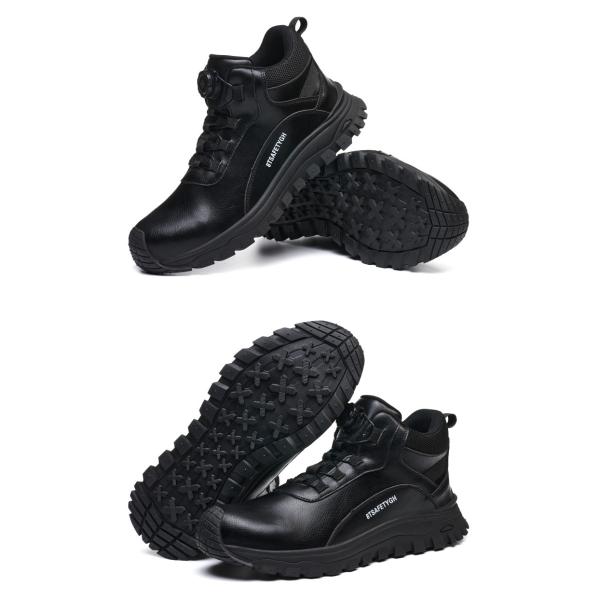 Men's Safety Shoes Kevlar Midsole Work Boots With Steel Toe And Rubber Sole