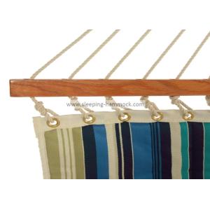 Collapsible Heavy Duty Quick Dry Hammock Quilted Fabric With Pillow Beach Stripe