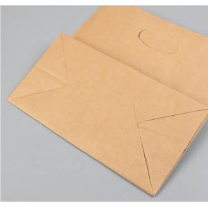 Recyclable Kraft Paper Bags With Handles Offset Printing Simple Design