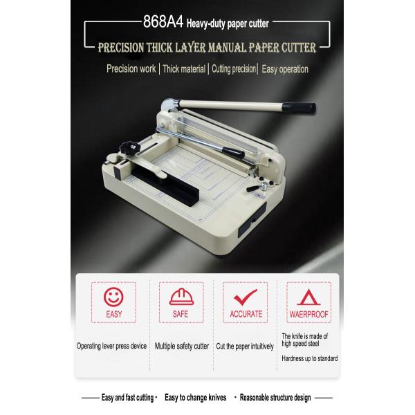 Heavy Duty A4 Paper Cutter Manual Guillotine Cutting Machine for Office and Home