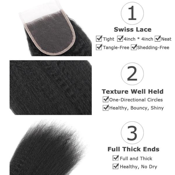 Full Ends Brazilian Straight Frontal Closure Dark Brown Swiss Lace For Women