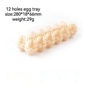 12 Holes Transparent Plastic Quail Egg Tray Hinged Clamshell Customizable