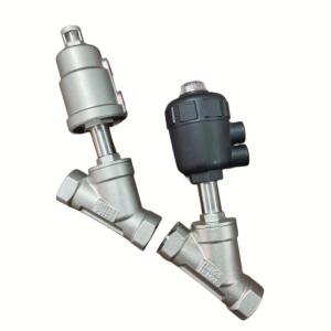 Water Industrial Usage Thread Angle Seat Valve with End Connection NPT/BSPT/BSPP