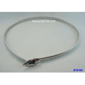 Quality Fashion Metal Plated Rhodium Skinny Waist Belt Fastener with Covered Buckle for sale