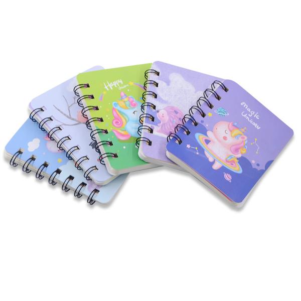 30 Sheets Inner Pages Custom Printing Spiral Student Notebook with Cute Cartoon