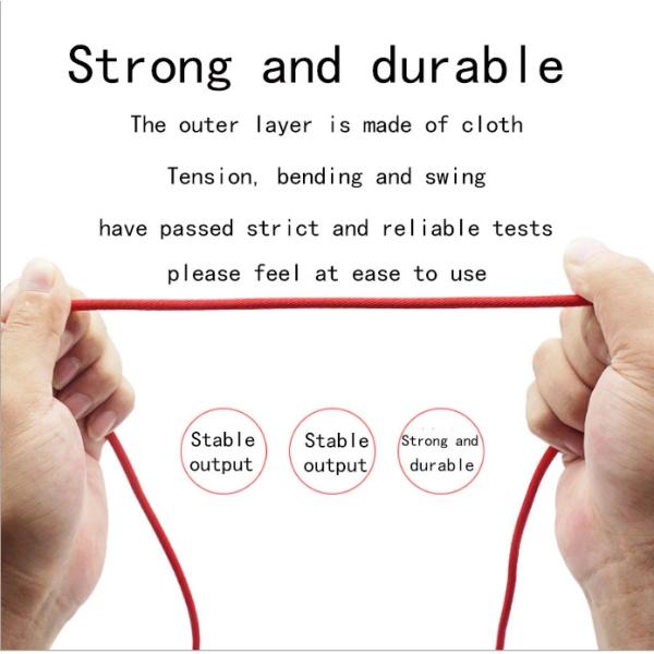 USB2.0 Cell Phone Charging Cords Denim Metal 1m 3.1A